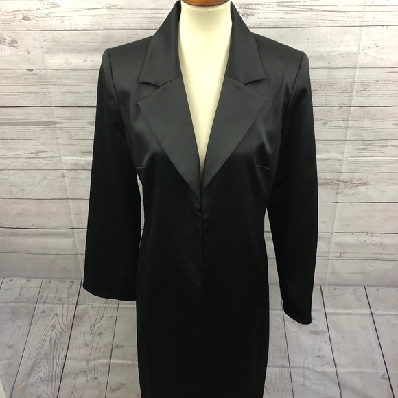black evening coat womens